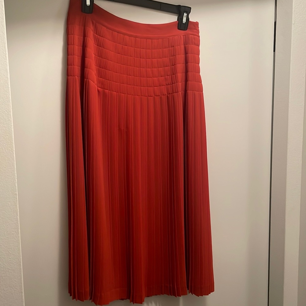 Reiss Orange/Red Midi Skirt